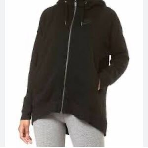 Nike Sportswear Modern Cape Zip Womens Black Hoodie Sz XS Red Label